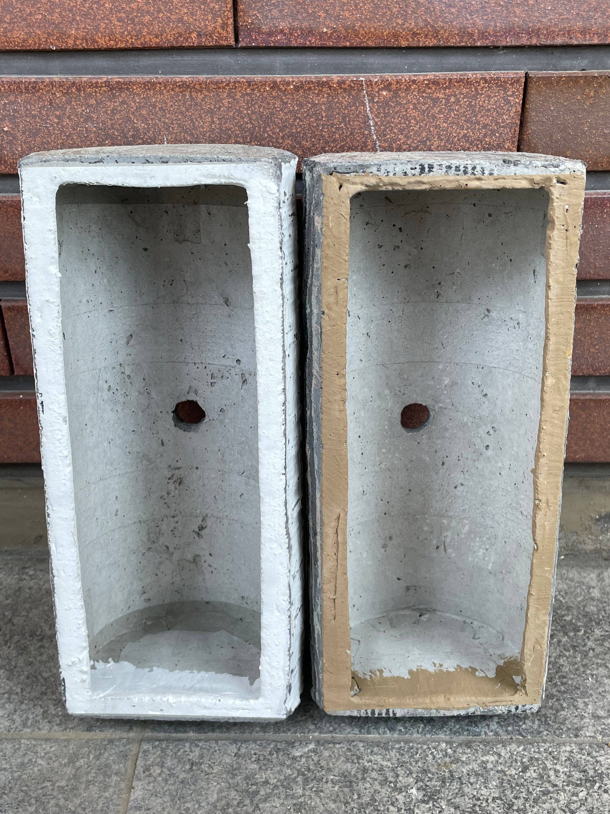 セメントプランター 23cm スリム 側面 スタイリッシュ デザイン