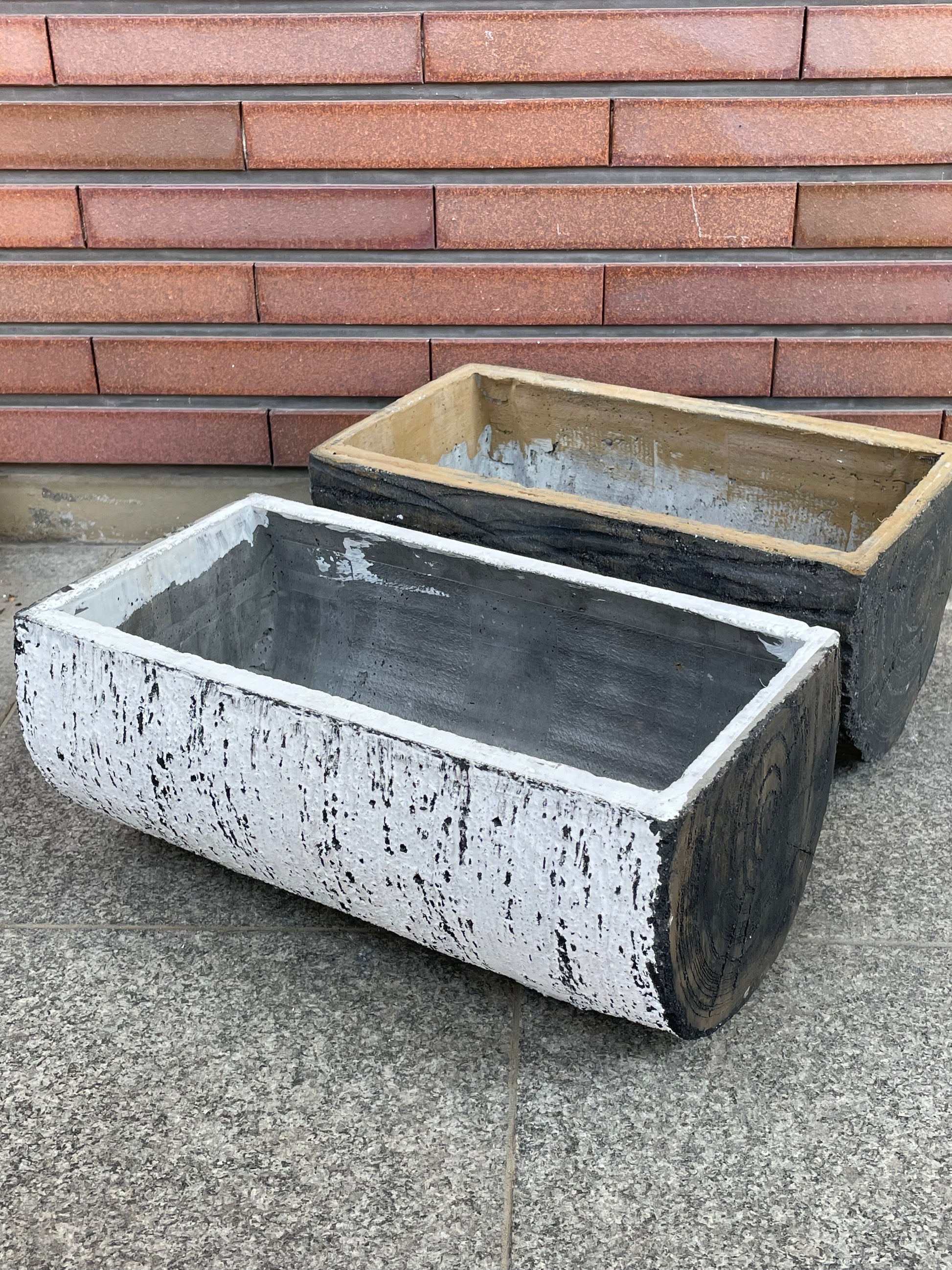 セメントプランター 33cm 中型 耐久性抜群 屋外ガーデニング 庭園用 NoelHatch