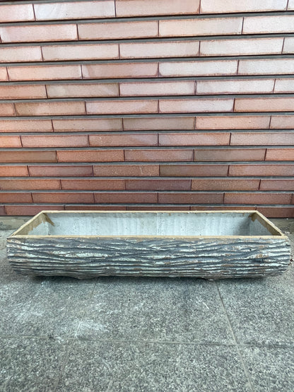セメントプランター 63cm ロング 側面 スタイリッシュ デザイン